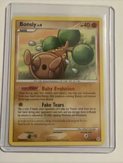 Pokemon TCG Bonsly Diamond and Pearl Reverse Holo Card 71/130 - Image 1