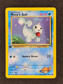Misty's Seel 1st Edition Common 88/132 2000 Gym Heroes Pokemon Card LP+ - Image 1