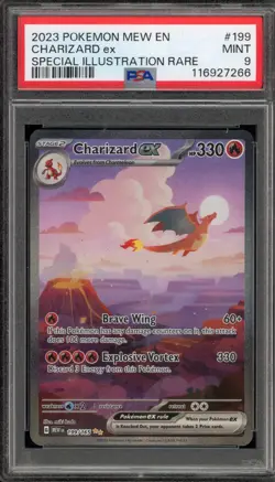 Pokemon Charizard ex 151 MEW EN Special Illustration Rare #199 PSA 9 Mint - Image 1