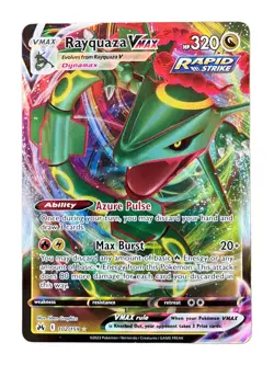 Pokemon TCG Rayquaza VMAX Rapid Strike Crown Zenith Holo Ultra Rare Card 102/159 - Image 1