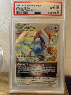 2022 Pokemon SWSH Lugia VSTAR 139 Silver Tempest PSA 10 Gem Mint Rare - Image 1