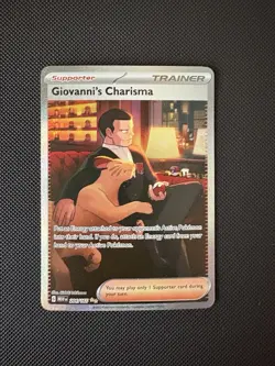 Giovanni's Charisma - 204/165 - Pokemon 151 Special Illustration Rare Card NM - Image 1