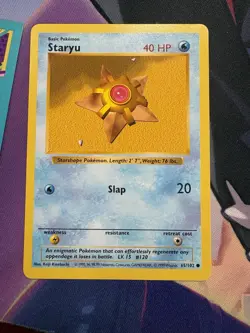 Pokemon TCG Staryu Base Set Unlimited Card 065/102 Shadowless - Image 1