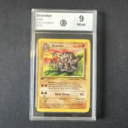 1999 Pokemon - 1st Edition Graveler Non-Holo Fossil 37/62 - CAG 9 Mint! - WOTC - Image 1