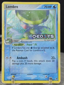 Pokemon Card TCG Lombre 33/107 Deoxys Ex Reverse Holo With Stamp 2005 Vintage - Image 5