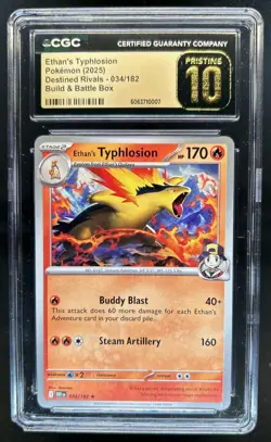 2025 Pokemon Ethan's Typhlosion Promos Holo #034/182 CGC 10 Pristine - Image 1