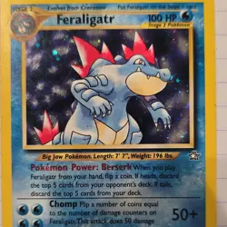 Pokemon Feraligatr Neo Genesis Unlimited 4/111 Holo Rare 100 HP Stage 2 Nintendo - Image 1