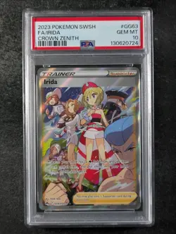 2023 Pokemon IRIDA #GG63/GG70 Crown Zenith Galarian Gallery Ultra Rare PSA 10 - Image 1