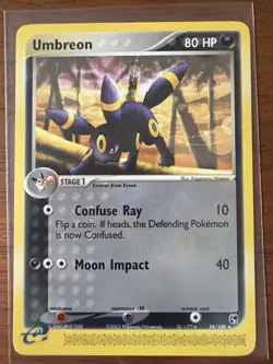 Umbreon 24/100 EX Sandstorm Rare 2003 Vintage Pokemon TCG Card - LP Raw - Image 1