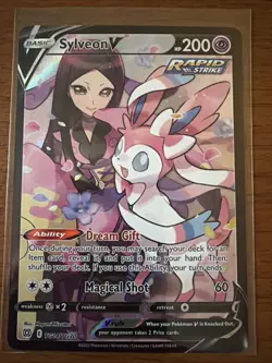 Sylveon V TG14/TG30 Brilliant Stars Trainer Gallery Holo 2022 Pokemon - NM Raw - Image 1
