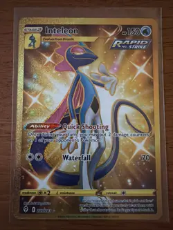 Inteleon 227/203 Evolving Skies Gold Secret Rare Full Art 2021 Pokemon - NM Raw - Image 1