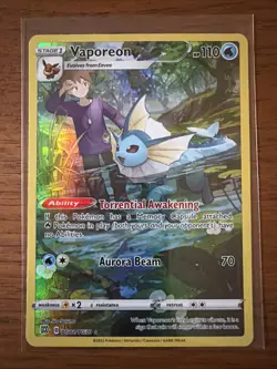 Vaporeon TG02/TG30 Brilliant Stars Trainer Gallery Holo 2022 Pokemon - LP Raw - Image 1