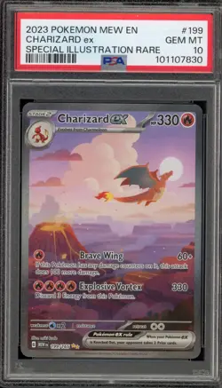 Pokemon Charizard ex 151 MEW EN Special Illustration Rare #199 PSA 10 Gem Mint - Image 1