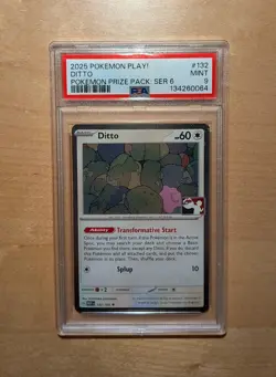 Ditto Pokemon Prize Pack Series 6 Promo Pokemon Card PSA 9 - Image 1