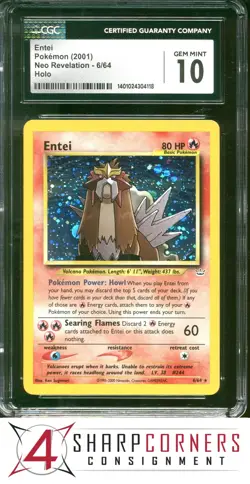 2001 POKEMON NEO REVELATION #6 ENTEI HOLO CGC 10 - Image 1