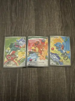 Pokemon First Partner Illustration Collection Series 1 Kanto Gen 1 Starters - Image 1
