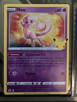Pokemon TCG - Celebrations 25th Anniversary - Mew - 011/025 - Rare Holo NM - Image 2