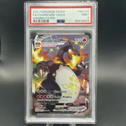 2021 Pokemon SWSH FA/ Charizard VMAX Shining Fates #SV107 PSA 9 - Image 1