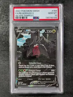 2022 Pokemon REGIDRAGO V #184/195 Silver Tempest Ultra Rare English PSA 10 - Image 1