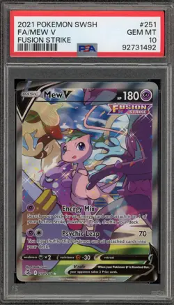 Pokemon Mew V Fusion Strike Full Alt Art #251 PSA 10 Gem Mint - Image 1