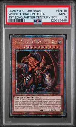 The Winged Dragon Of Ra RA04-EN118 1st Edition QCR Yugioh PSA 9 *448 - Image 1