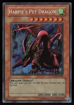 Harpie's Pet Dragon RP02-EN093 Secret Rare ORIGINAL Yu-Gi-Oh - Image 1