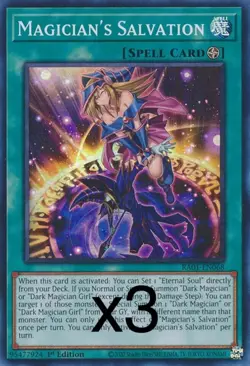 3X Yugioh Magician's Salvation RA01-EN068 Ultra Rare 1st Edition NM - Image 1