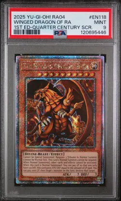 The Winged Dragon Of Ra RA04-EN118 1st Edition QCR Yugioh PSA 9 *446 - Image 1