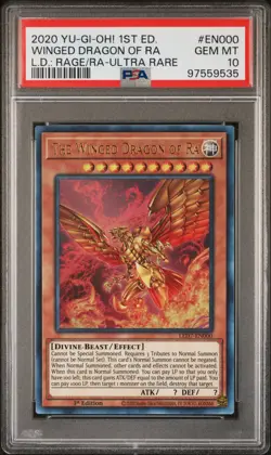 The Winged Dragon Of Ra LED7-EN000 1st Edition Ultra Rare Yugioh PSA 10 *535 - Image 1