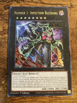 Yugioh Number 1 Infection Buzzking Ultra Rare 1st Edition MZMI-EN023 - Image 1