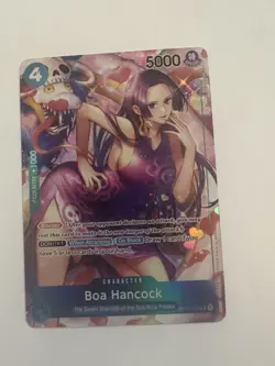 Bandai Boa Hancock OP01-078 One Piece CCG Romance Dawn Super Rare Foil Parallel - Image 2