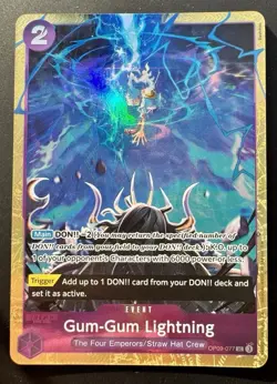 Gum-Gum Lightning OP09-077 English Foil One Piece Premium Best Selection Vol 4 - Image 1