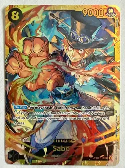 Sabo One Piece TCG OP07-118 SEC English Card Secret Rare - Image 1