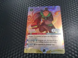Disney Lorcana Challenge Mulan Charging Ahead DLC Exclusive Foil Promo Card 3/C2 - Image 1