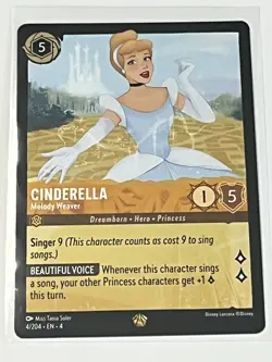 Disney Lorcana TCG Cinderella - Melody Weaver 4/204 Ursula's Return Mint - Image 1
