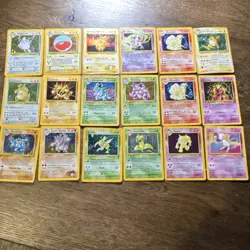 Pokemon TCG Holo Rare Vintage Card Lot - Base Set Jungle Fossil 18 Cards 1999 - Image 1
