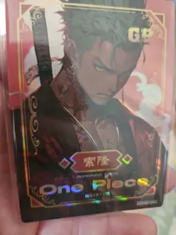 One Piece Collectible Trading Thick Card Stock Foil Card Roronoa Zoro PACK FRE - Image 1