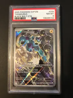 PSA 8, Thundurus - Promo Holo SV: Scarlet & Violet Promo Cards SVP209 NM - Image 1