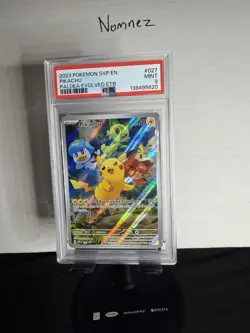 Pikachu 027 Sv: Scarlet & Violet Promo Cards Holo PSA 9 Paldea Evolved ETB - Image 2