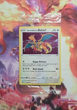 Special Delivery Bidoof SWSH177 Pokemon Card Promo Charizard Sealed SWIRL - Image 1