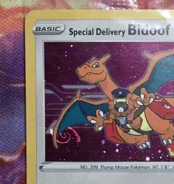 Special Delivery Bidoof SWSH177 Pokemon Card Promo Charizard Sealed SWIRL - Image 3