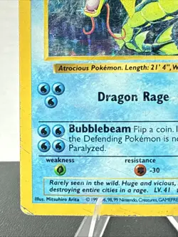 Pokemon Gyarados Shadowless 006/102 Base Set Holo Rare Card - HP - Image 4
