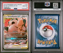 Pokemon TCG Eevee & Snorlax GX Sun Moon Tag Team Card 120/181 PSA 10 Gem MT - Image 3