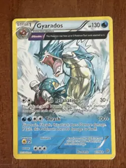 Pokemon Gyarados Full Art Holo Card 21/98 XY Ancient Origins 2015 NM TCG - Image 1