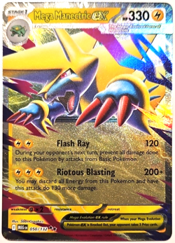 Mega Manectric EX Holo Double Rare Pokemon Mega Evolutions Card - Image 1