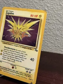 Pokemon Zapdos Fossil Holo Rare 15/62 Basic Stage 80 HP English Card - Image 5