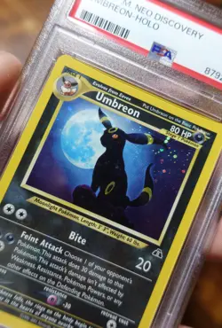 Umbreon 13/75 PSA 7 Holobleed Error Swirl Neo Discovery Holo Rare Pokemon Card - Image 5