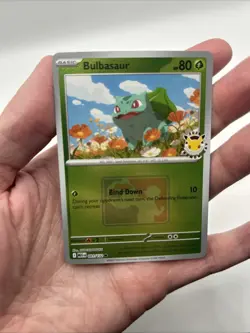 001/132 Bulbasaur 2026 Pokemon Day League Stamped Promo Card Mega TCG Play - Image 3