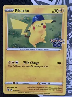 Pikachu 028/078 Holographic Rare Pokemon Go Card TCG 2022 Sword & Shield VLP/NM - Image 1