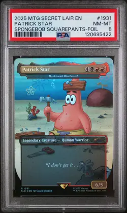 Patrick Star 1931 Spongebob Squarepants: Legends Of Bikini FOIL Mtg PSA 8 *422 - Image 1
